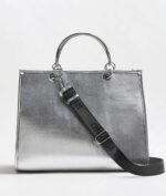 Silver Embossed Tote Bag - Image 4
