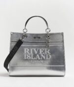 Silver Embossed Tote Bag - Image 2