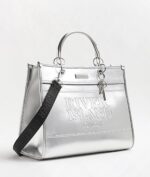 Silver Embossed Tote Bag - Image 3
