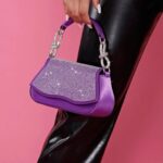 Purple Rhinestones Bag