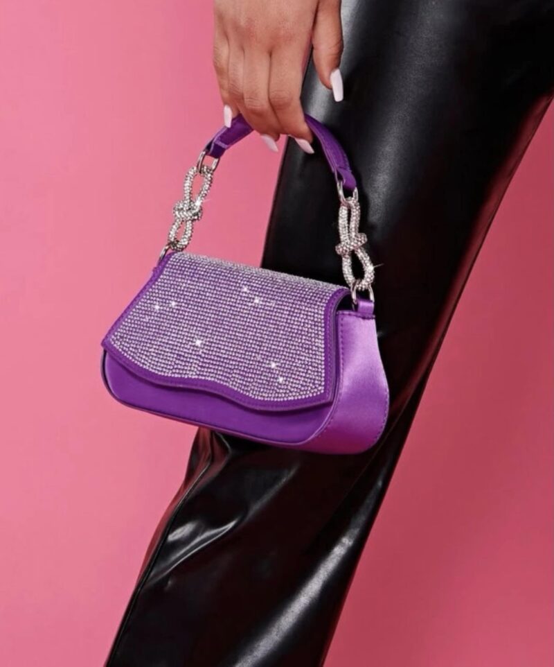 Purple Rhinestones Bag - Image 1