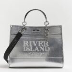 Silver Embossed Tote Bag