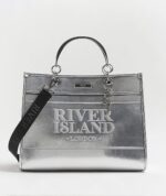 Silver Embossed Tote Bag